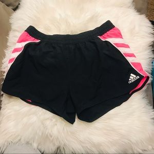 Adidas Pink & Black Athletic Running Shorts